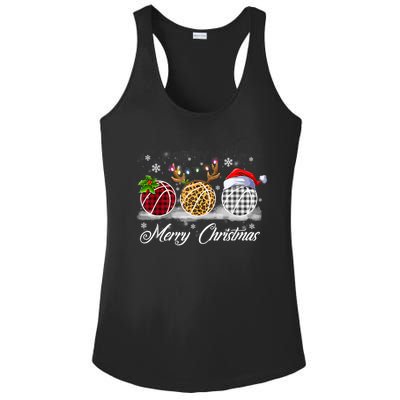 Merry Christmas Basketball Ball Costume Basketball Xmas Gift Ladies PosiCharge Competitor Racerback Tank