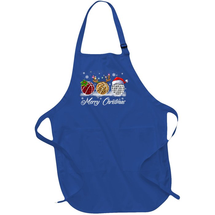 Merry Christmas Basketball Ball Costume Basketball Xmas Gift Full-Length Apron With Pockets