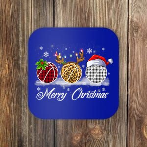 Merry Christmas Basketball Ball Costume Basketball Xmas Gift Coaster