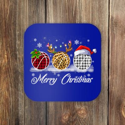 Merry Christmas Basketball Ball Costume Basketball Xmas Gift Coaster