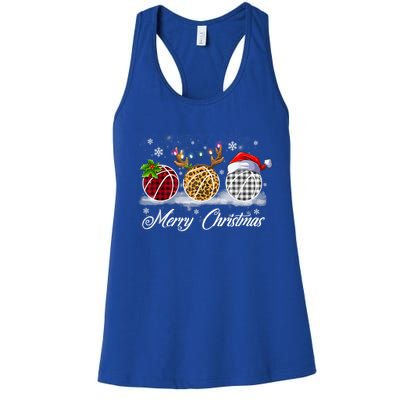 Merry Christmas Basketball Ball Costume Basketball Xmas Gift Women's Racerback Tank