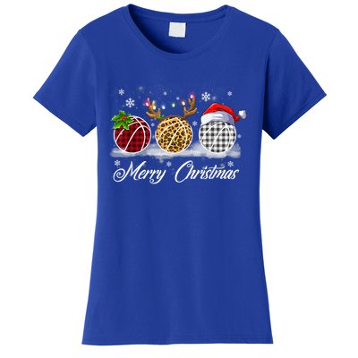 Merry Christmas Basketball Ball Costume Basketball Xmas Gift Women's T-Shirt