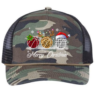 Merry Christmas Basketball Ball Costume Basketball Xmas Gift Retro Rope Trucker Hat Cap