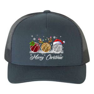 Merry Christmas Basketball Ball Costume Basketball Xmas Gift Yupoong Adult 5-Panel Trucker Hat