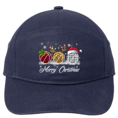 Merry Christmas Basketball Ball Costume Basketball Xmas Gift 7-Panel Snapback Hat