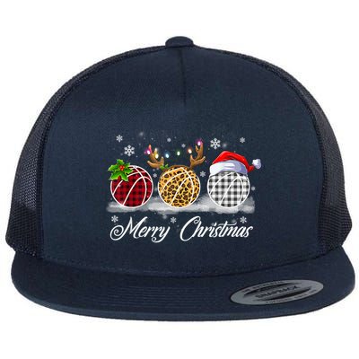 Merry Christmas Basketball Ball Costume Basketball Xmas Gift Flat Bill Trucker Hat