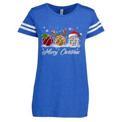 Merry Christmas Basketball Ball Costume Basketball Xmas Gift Enza Ladies Jersey Football T-Shirt