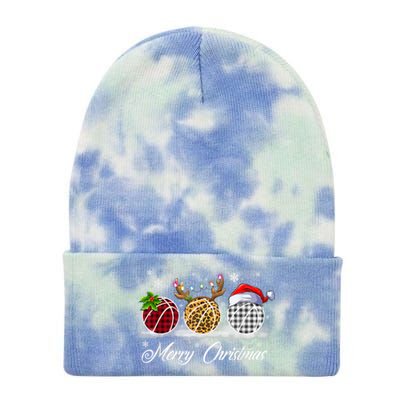 Merry Christmas Basketball Ball Costume Basketball Xmas Gift Tie Dye 12in Knit Beanie