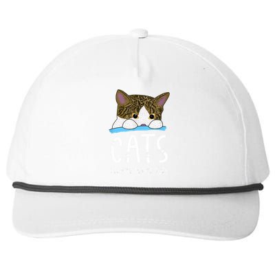 Meme Cats Because People Suck Shirt Memes Cat Lover Funny Tee Snapback Five-Panel Rope Hat