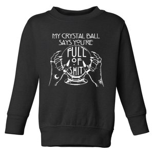 My Crystal Ball Says You're Full Of Shit Wizard Witch Fortune Teller Toddler Sweatshirt