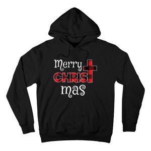 Merry Christmas Buffalo Plaid Hoodie