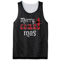 Merry Christmas Buffalo Plaid Mesh Reversible Basketball Jersey Tank