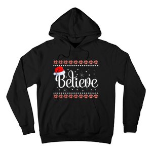 Merry Christmas Believe In Santa Claus Family Pajamas Hoodie