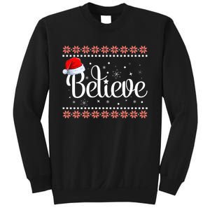 Merry Christmas Believe In Santa Claus Family Pajamas Sweatshirt