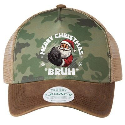 Merry Christmas Bruh Funny Naughty List Coal Xmas Long Sleeve Legacy Tie Dye Trucker Hat