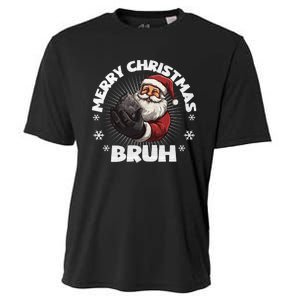 Merry Christmas Bruh Funny Naughty List Coal Xmas Long Sleeve Cooling Performance Crew T-Shirt