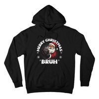 Merry Christmas Bruh Funny Naughty List Coal Xmas Long Sleeve Hoodie