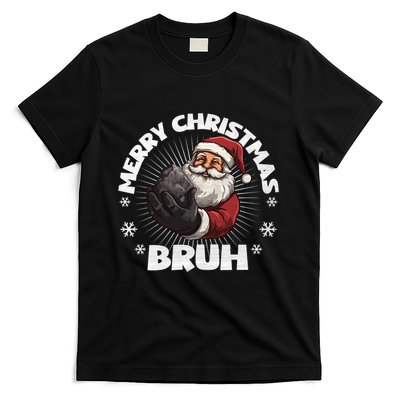 Merry Christmas Bruh Funny Naughty List Coal Xmas Long Sleeve T-Shirt