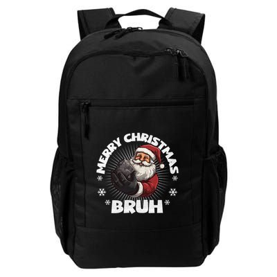Merry Christmas Bruh Funny Naughty List Coal Xmas Long Sleeve Backpack