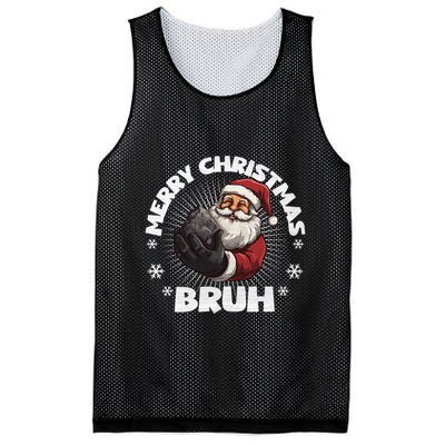 Merry Christmas Bruh Funny Naughty List Coal Xmas Long Sleeve Mesh Reversible Basketball Jersey Tank