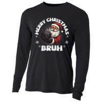 Merry Christmas Bruh Funny Naughty List Coal Xmas Long Sleeve Cooling Performance Long Sleeve Crew