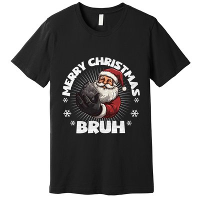 Merry Christmas Bruh Funny Naughty List Coal Xmas Long Sleeve Premium T-Shirt