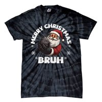 Merry Christmas Bruh Funny Naughty List Coal Xmas Long Sleeve Tie-Dye T-Shirt