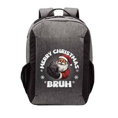 Merry Christmas Bruh Funny Naughty List Coal Xmas Long Sleeve Vector Backpack