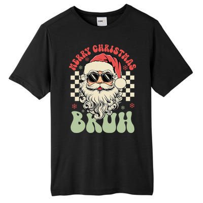 Merry Christmas Bruh Santa Sunglasses Retro Tall Fusion ChromaSoft Performance T-Shirt