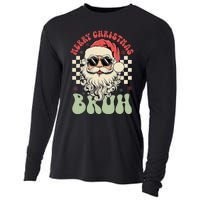 Merry Christmas Bruh Santa Sunglasses Retro Cooling Performance Long Sleeve Crew