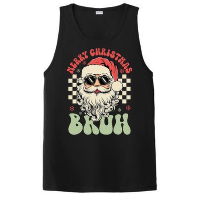 Merry Christmas Bruh Santa Sunglasses Retro PosiCharge Competitor Tank