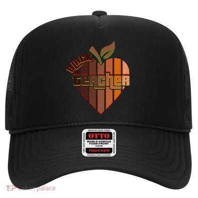 Melanin Colors Black Teacher High Crown Mesh Back Trucker Hat