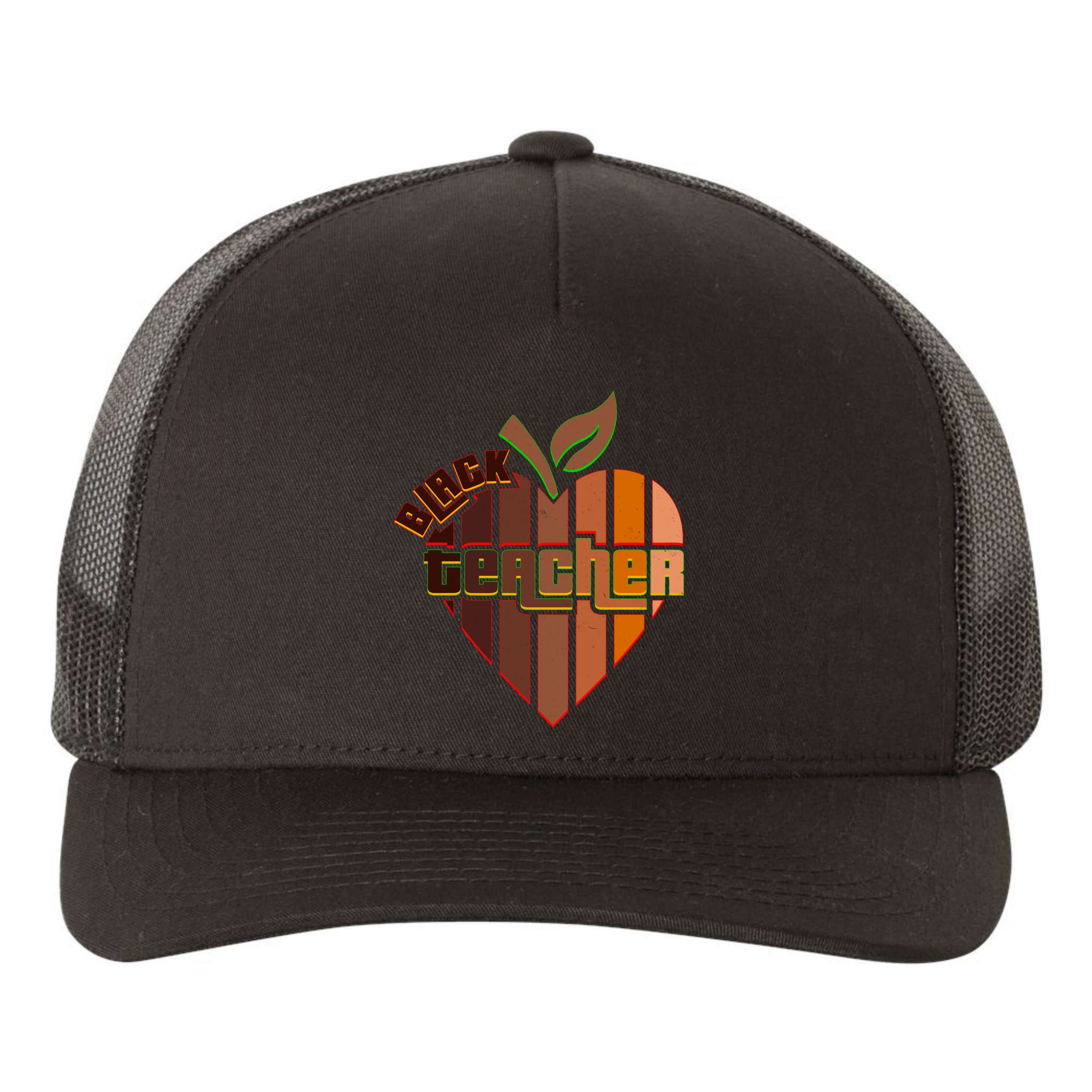 Melanin Colors Black Teacher Yupoong Adult 5-Panel Trucker Hat