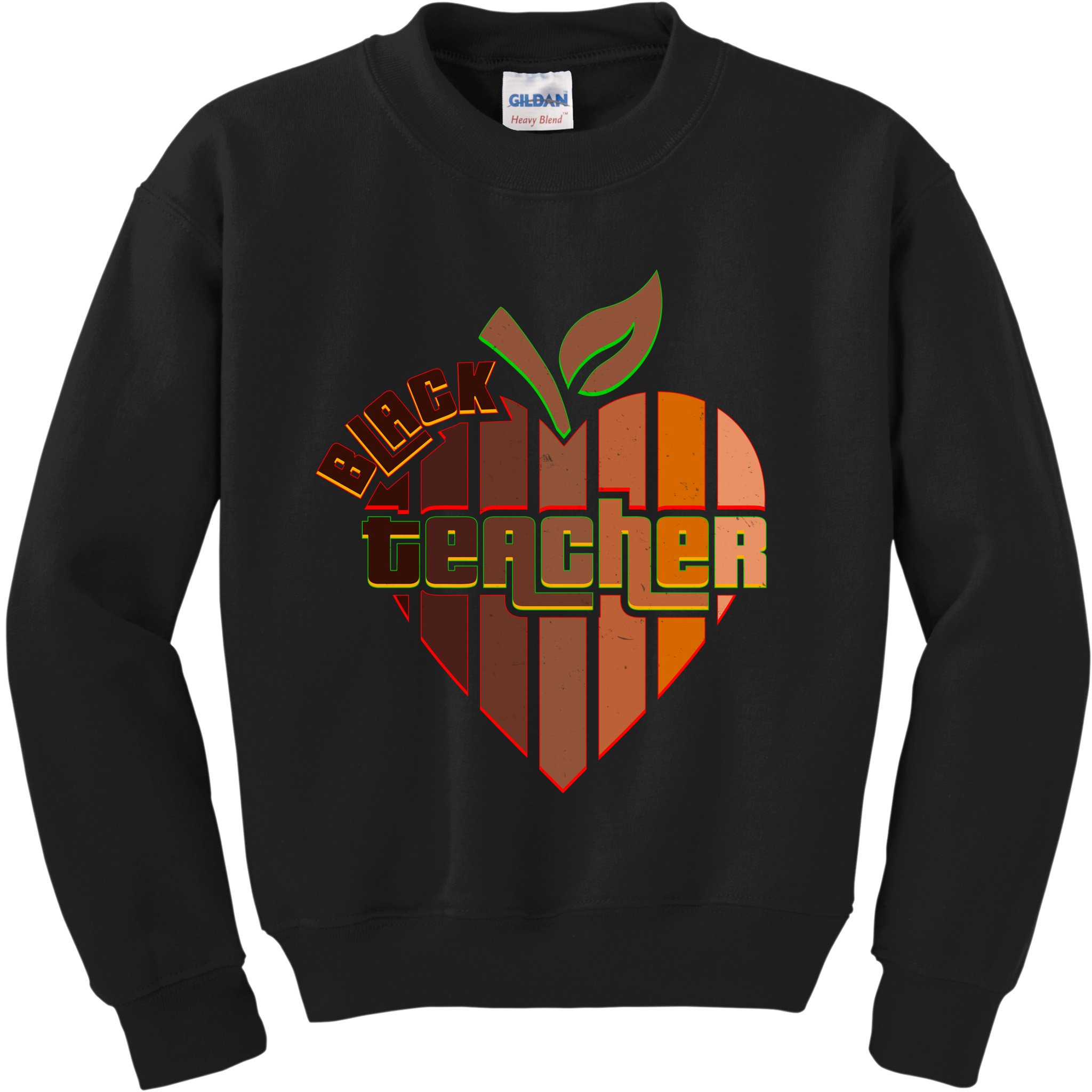 Melanin Colors Black Teacher Kids Sweatshirt