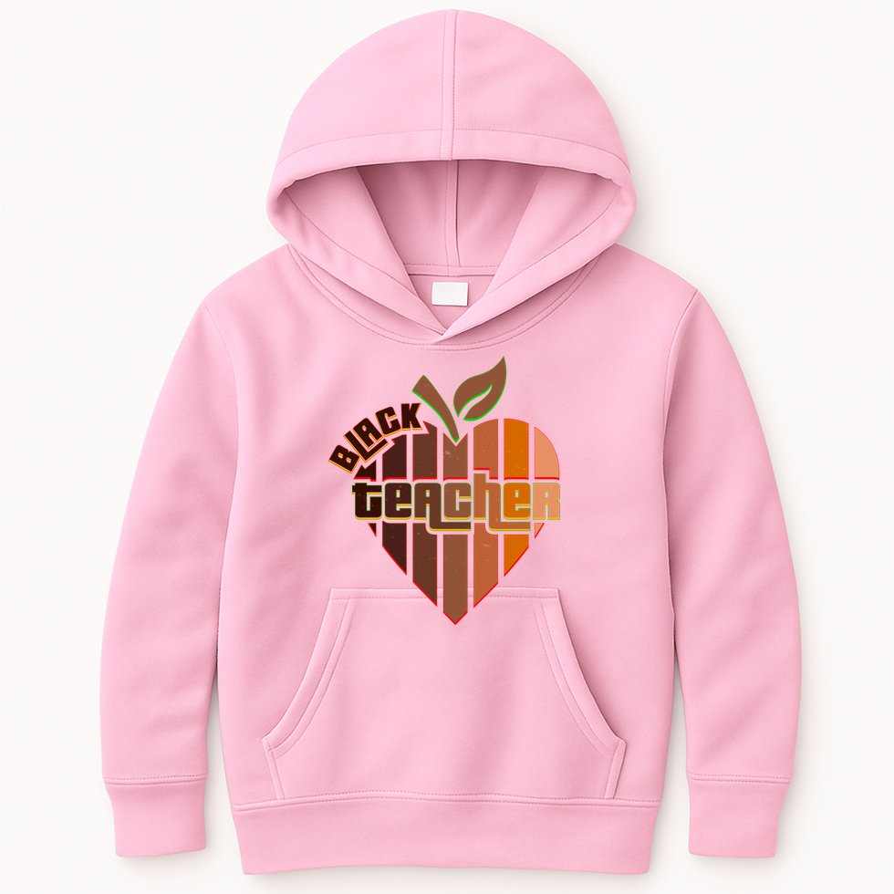 Melanin Colors Black Teacher Kids Hoodie