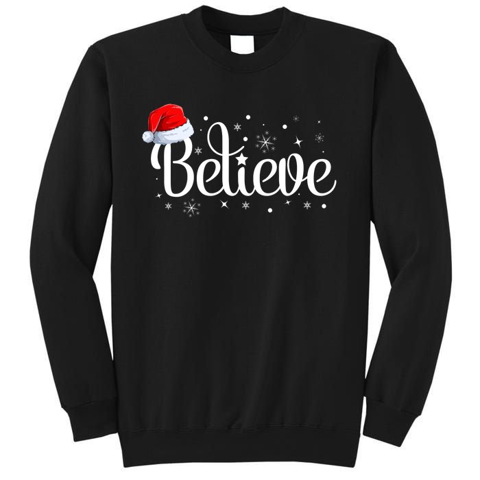 Merry Christmas Believe In Santa Claus Family Pajamas Sweatshirt