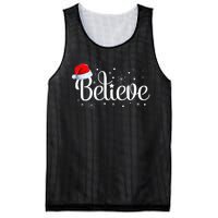 Merry Christmas Believe In Santa Claus Family Pajamas Mesh Reversible Basketball Jersey Tank