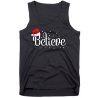 Merry Christmas Believe In Santa Claus Family Pajamas Tank Top