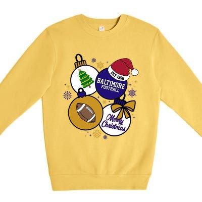 Merry Christmas Baltimore Football Est 1996 Premium Crewneck Sweatshirt