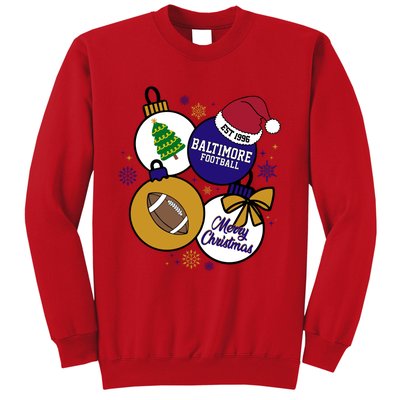 Merry Christmas Baltimore Football Est 1996 Sweatshirt