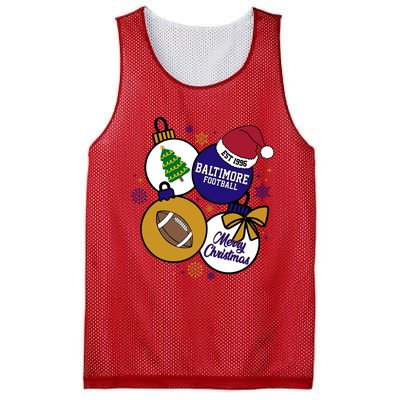 Merry Christmas Baltimore Football Est 1996 Mesh Reversible Basketball Jersey Tank