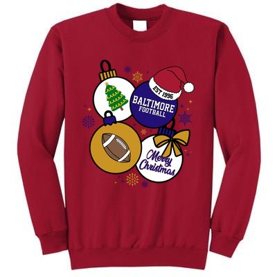 Merry Christmas Baltimore Football Est 1996 Tall Sweatshirt