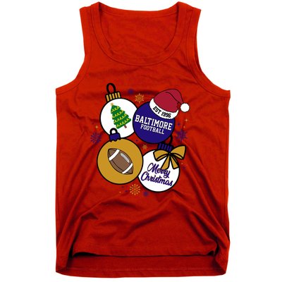 Merry Christmas Baltimore Football Est 1996 Tank Top