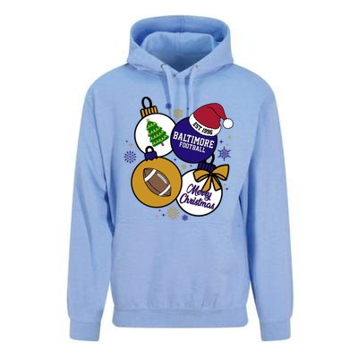 Merry Christmas Baltimore Football Est 1996 Unisex Surf Hoodie