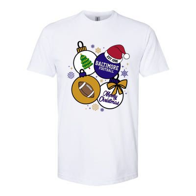 Merry Christmas Baltimore Football Est 1996 Softstyle® CVC T-Shirt