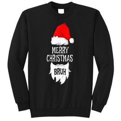 Merry Christmas Bruh Santa Xmas Family Matching Costume Sweatshirt