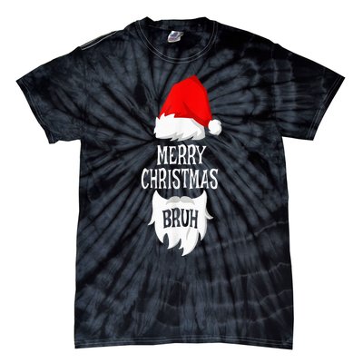 Merry Christmas Bruh Santa Xmas Family Matching Costume Tie-Dye T-Shirt