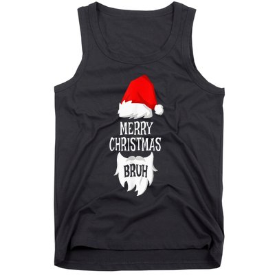 Merry Christmas Bruh Santa Xmas Family Matching Costume Tank Top