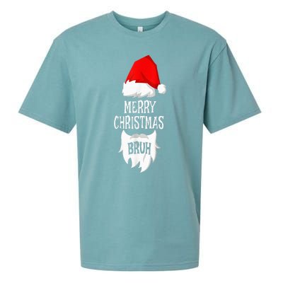 Merry Christmas Bruh Santa Xmas Family Matching Costume Sueded Cloud Jersey T-Shirt