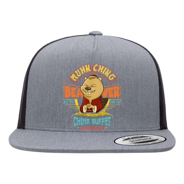 Muhn Ching Beaver All You Can Eat China Buffet Chow Flat Bill Trucker Hat